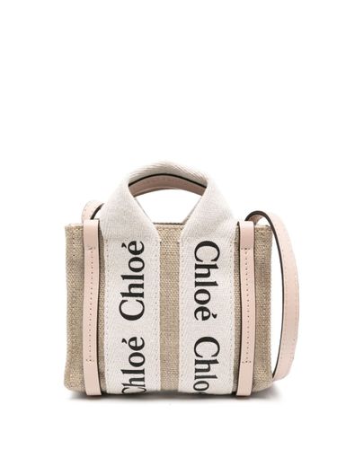 CHLOÉ - Woody Canvas And Leather Nano Bag - Chloé - Modalova