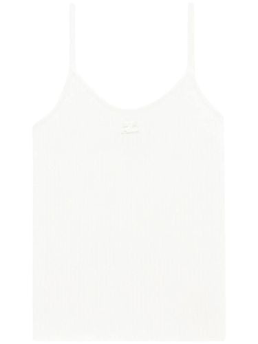 COURRÈGES - Logo Ribbed Tank Top - Courrèges - Modalova