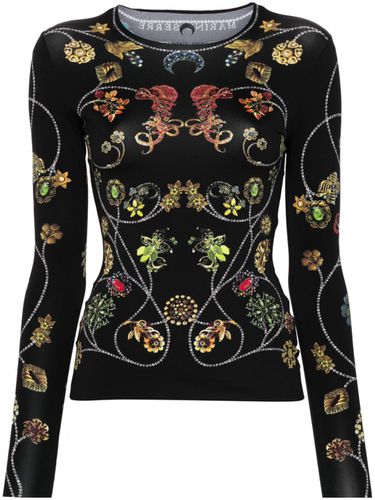 Floral Jewelry Print Top - Marine Serre - Modalova