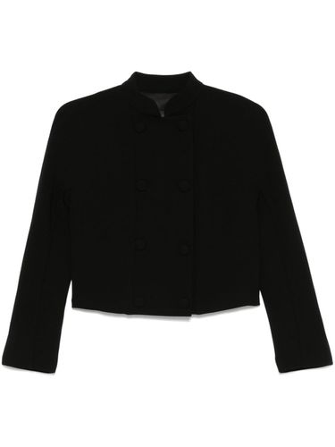 EMPORIO ARMANI - Crepe Short Jacket - Emporio Armani - Modalova