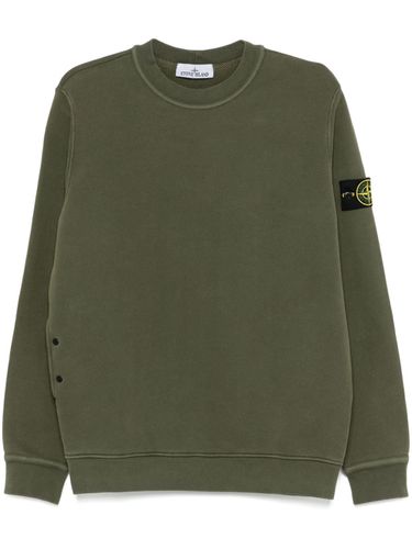 Logo Cotton Crewneck Sweatshirt - Stone Island - Modalova