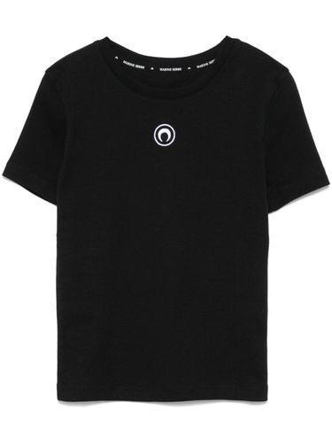 Moon Logo Cotton T-shirt - Marine Serre - Modalova