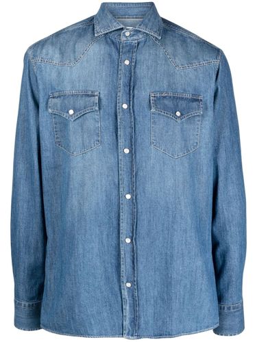 Denim Cotton Shirt - Brunello Cucinelli - Modalova