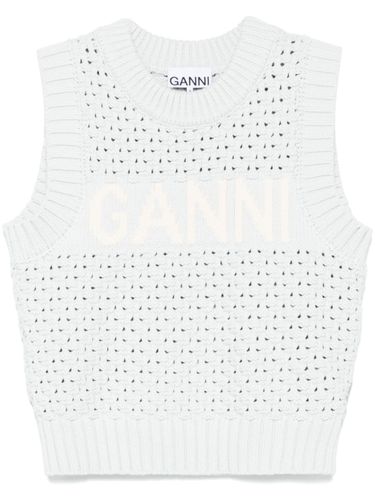 GANNI - Openwork Cotton Vest - Ganni - Modalova