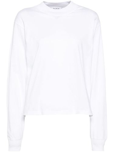 ALAÏA - Logo Cotton Sweater - AlaÏa - Modalova