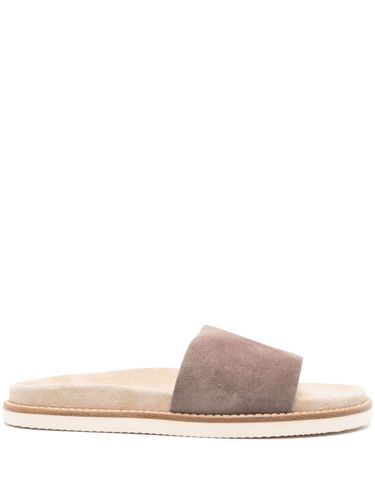 Suede Leather Slippers - Brunello Cucinelli - Modalova