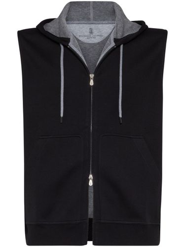 Cotton Blend Sleeveless Hooodie - Brunello Cucinelli - Modalova