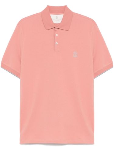 Logo Cotton Polo Shirt - Brunello Cucinelli - Modalova