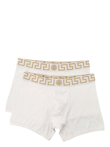 Greca Cotton Boxers - Bipack - Versace - Modalova