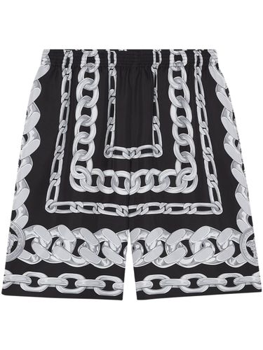 VERSACE - Medusa Chain Silk Shorts - Versace - Modalova