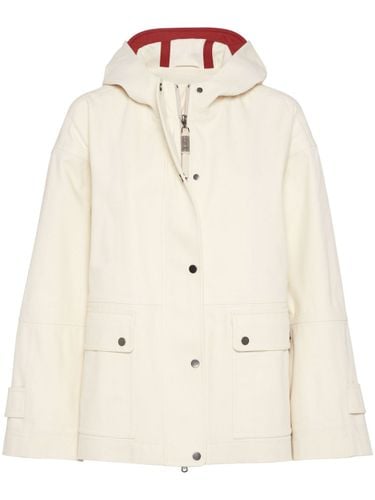 Hooded Canvas Waterproof Jacket - Brunello Cucinelli - Modalova