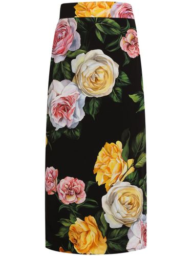 Printed Silk Midi Skirt - Dolce & Gabbana - Modalova