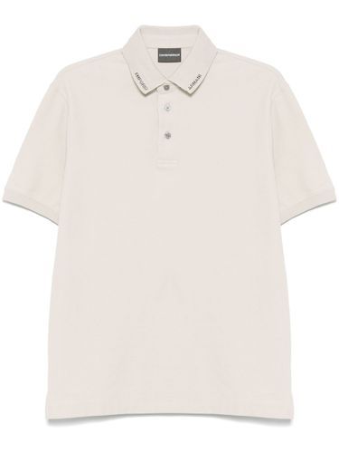 Logo Cotton Polo Shirt - Emporio Armani - Modalova