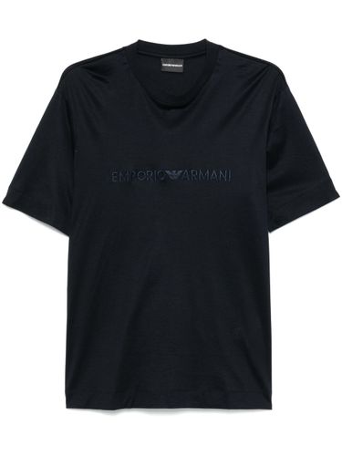 Embroidered Logo T-shirt - Emporio Armani - Modalova