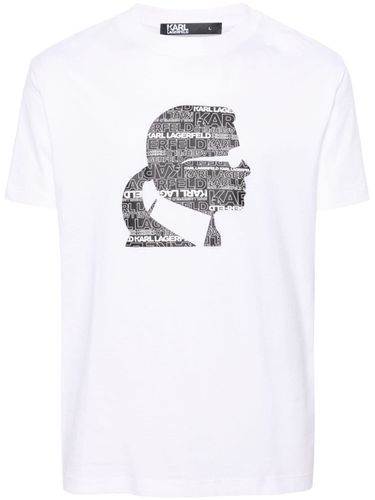 Iconic T-shirt With Lettering - Karl Lagerfeld - Modalova