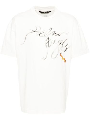PALM ANGELS - T-shirt With Logo - Palm Angels - Modalova