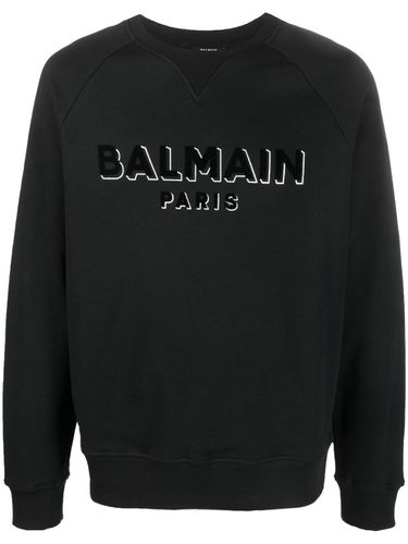 Cotton Sweatshirt With Logo - Balmain - Modalova