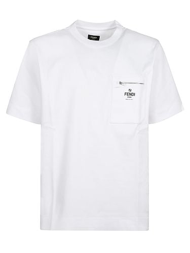 FENDI - Cotton T-shirt With Logo - Fendi - Modalova