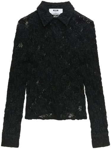 MSGM - Shirt With Embroidery - Msgm - Modalova