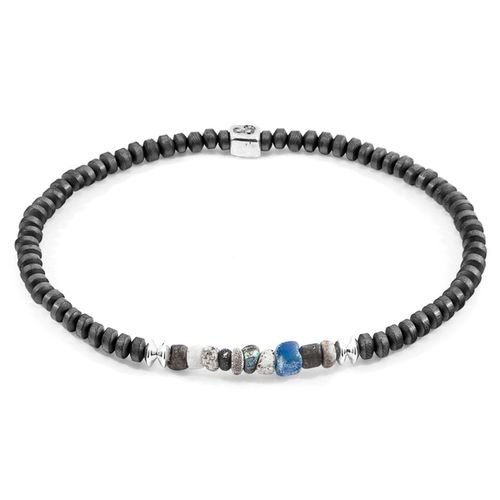 Multicoloured Djenne Nila Glass Paralana Silver and Stone Bracelet - ANCHOR & CREW - Modalova