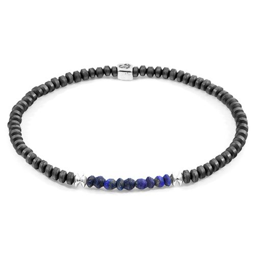 Lapis Lazuli Paralana Silver and Stone Bracelet - ANCHOR & CREW - Modalova