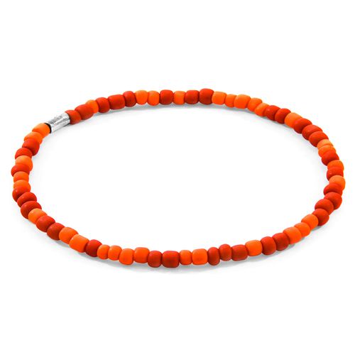 Orange Jack Silver and Glass SKINNY Bracelet - ANCHOR & CREW - Modalova