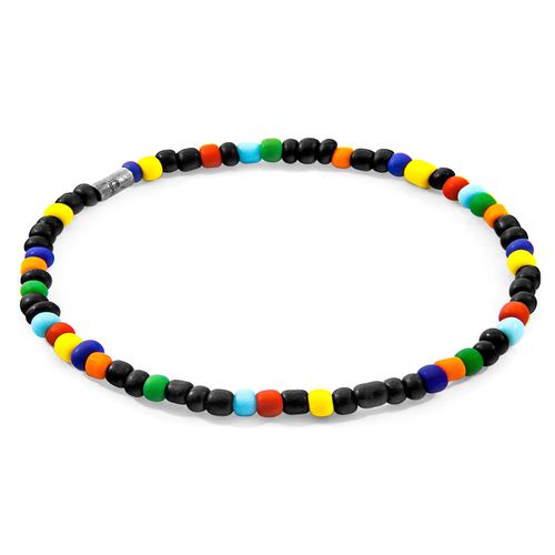 Multicoloured Jack Silver and Glass SKINNY Bracelet - ANCHOR & CREW - Modalova