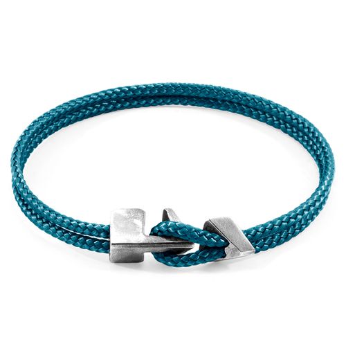 Ocean Brixham Silver and Rope Bracelet - ANCHOR & CREW - Modalova