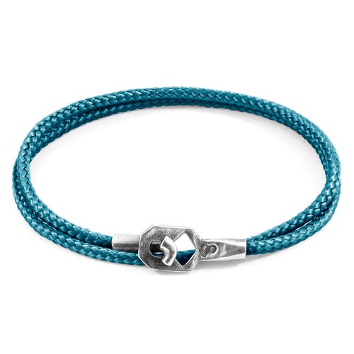 Ocean Tenby Silver and Rope Bracelet - ANCHOR & CREW - Modalova