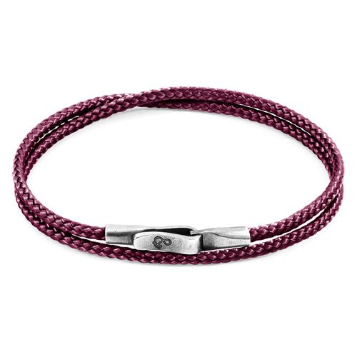 Aubergine Liverpool Silver and Rope Bracelet - ANCHOR & CREW - Modalova