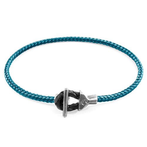 Ocean Cullen Silver and Rope Bracelet - ANCHOR & CREW - Modalova