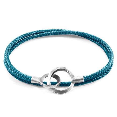 Ocean Montrose Silver and Rope Bracelet - ANCHOR & CREW - Modalova