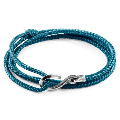 Ocean Heysham Silver and Rope Bracelet - ANCHOR & CREW - Modalova