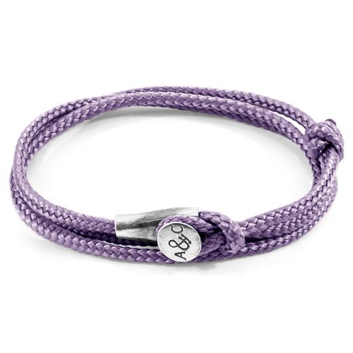 Lilac Purple Dundee Silver and Rope Bracelet - ANCHOR & CREW - Modalova