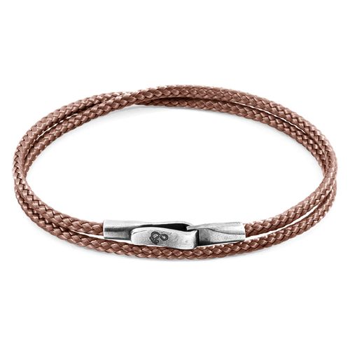 Copper Pink Liverpool Silver and Rope Bracelet - ANCHOR & CREW - Modalova