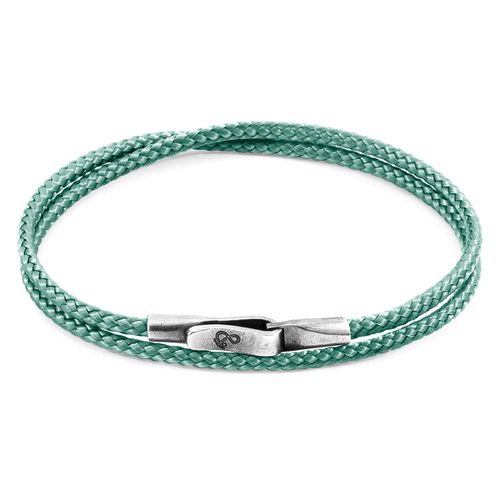 Mint Green Liverpool Silver and Rope Bracelet - ANCHOR & CREW - Modalova