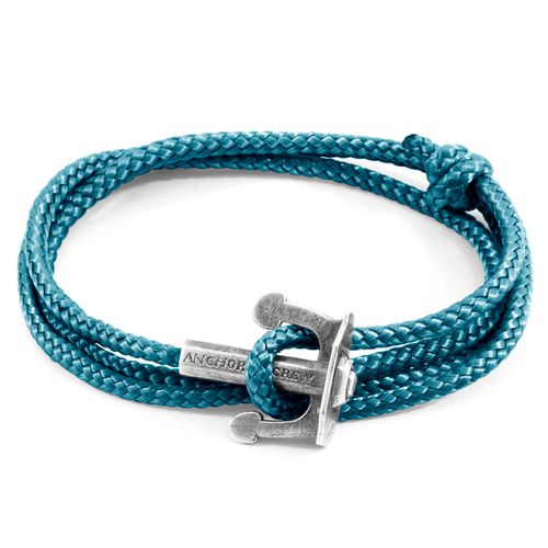 Ocean Union Anchor Silver and Rope Bracelet - ANCHOR & CREW - Modalova