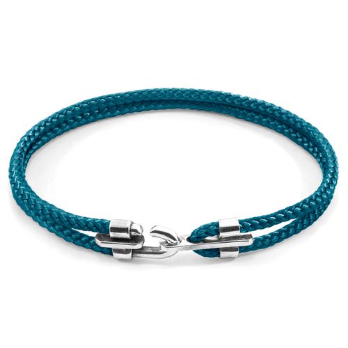 Ocean Canterbury Silver and Rope Bracelet - ANCHOR & CREW - Modalova
