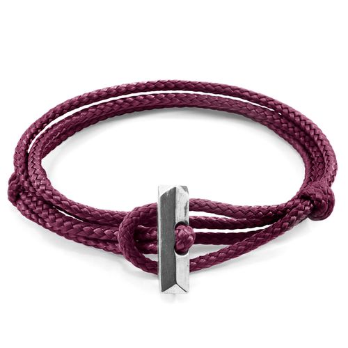 Aubergine Oxford Silver and Rope Bracelet - ANCHOR & CREW - Modalova