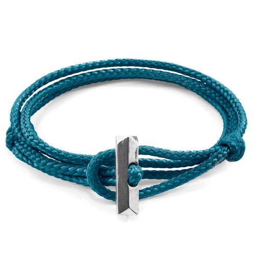 Ocean Oxford Silver and Rope Bracelet - ANCHOR & CREW - Modalova