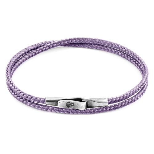 Lilac Purple Liverpool Silver and Rope Bracelet - ANCHOR & CREW - Modalova