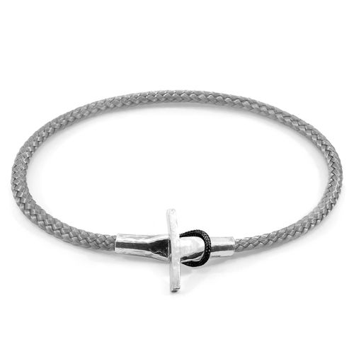 Classic Cambridge Silver and Rope Bracelet - ANCHOR & CREW - Modalova