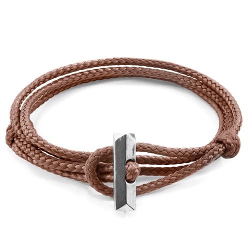 Copper Pink Oxford Silver and Rope Bracelet - ANCHOR & CREW - Modalova