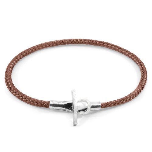 Copper Pink Cambridge Silver and Rope Bracelet - ANCHOR & CREW - Modalova