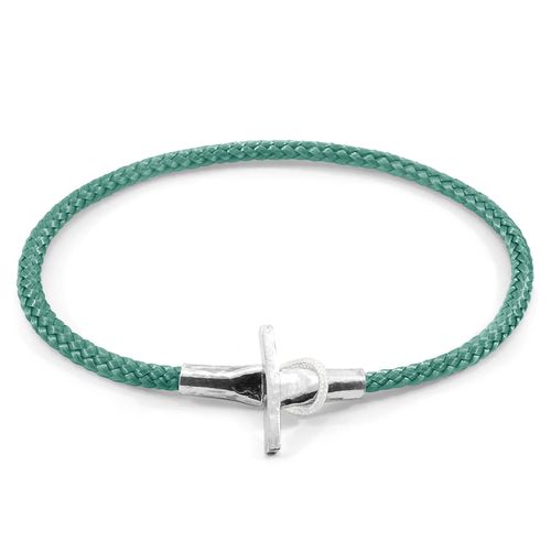 Mint Green Cambridge Silver and Rope Bracelet - ANCHOR & CREW - Modalova