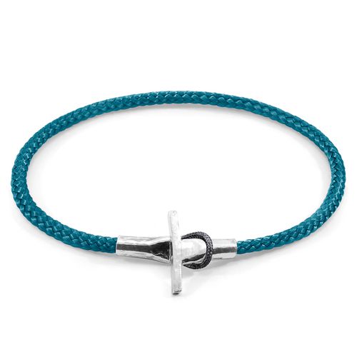 Ocean Cambridge Silver and Rope Bracelet - ANCHOR & CREW - Modalova