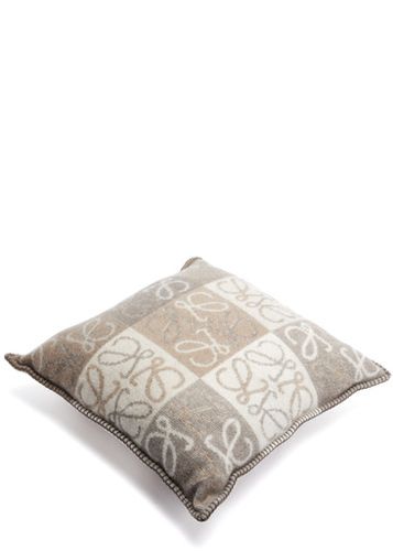 Anagram-intarsia Wool-blend Cushion - - 54x54cm - Loewe - Modalova