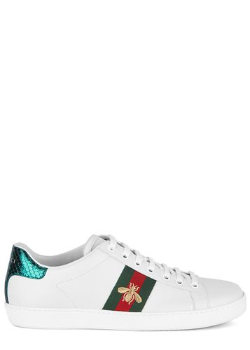 Ace Embroidered Leather Sneakers - - 2 - Gucci - Modalova