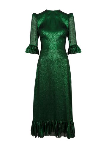 The Falconetti Silk-blend Lamé Midi Dress - - 10 (UK10 / S) - The Vampire's Wife - Modalova