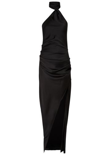 Emma Halterneck Satin Maxi Dress - - L (UK14 / L) - MISHA - Modalova